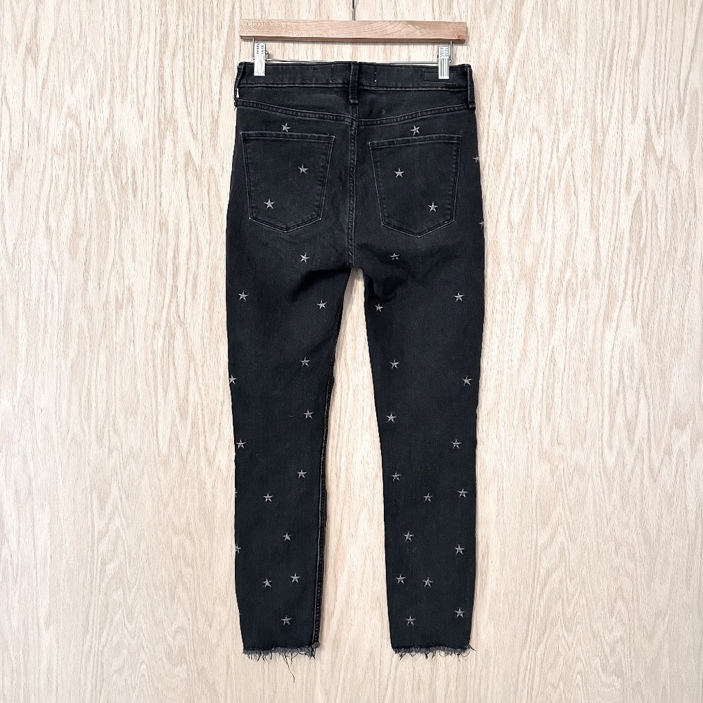 A&F Black Star Embroidered High Rise Skinny Jeans Star - Picture 5 of 8
